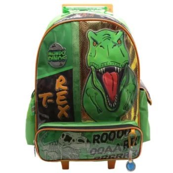 MOCHILA CRESKO CON CARRO DINO 18"