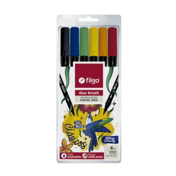MARCADOR FILGO DUO BRUSH X6 DOBLE PUNTA