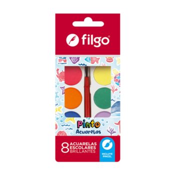 ACUARELA FILGO ESCOLAR SURTIDAS X8