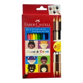 LAPIZ COLOR FABER CASTELL X12 +3 PIEL CA