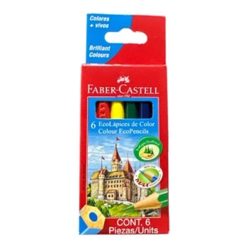 LAPIZ COLOR FABER CASTELL X 6 HEXAGONAL