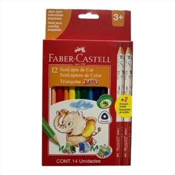 LAPIZ COLOR FABER CASTELL X 12 JUMBO TRI