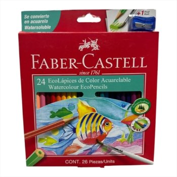 LAPIZ COLOR FABER CASTELL X 24 ACUARELAB