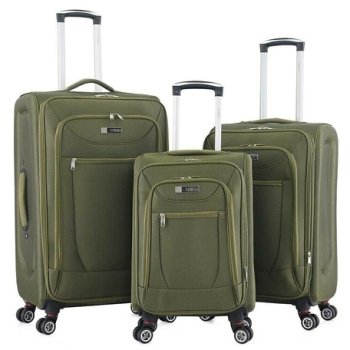 VALIJA OWEN TELA VERDE 4 RUEDAS