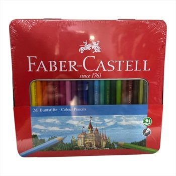 LAPIZ COLOR FABER CASTELL X 24 LATA ROJA