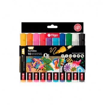 Marcador Filgo Tnt Pincel X10 Sur