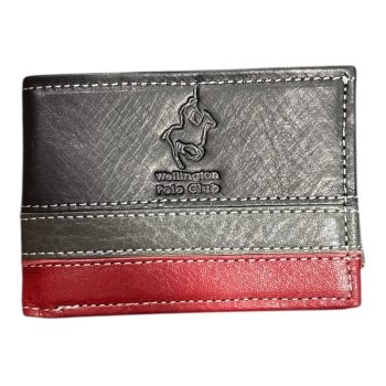 BILLETERA CUERO WPC TRICOLOR NEGRO/BORDO