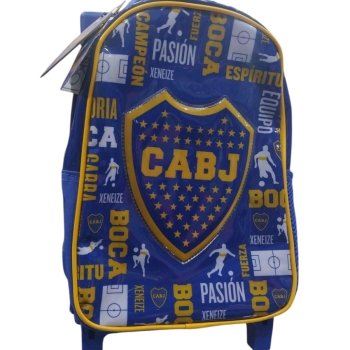 MOCHILA CRESKO CON CARRO BOCA JUNIORS 12"