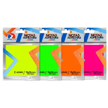 NOTAS ADHESIVAS EZCO 75X75 NEON
