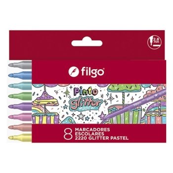 FIBRA FILGO 2220 GLITTER PASTEL X8