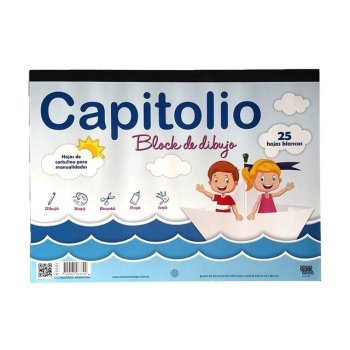 BLOCK CAPITOLIO DE DIBUJO N5 BLANCO 25HJ