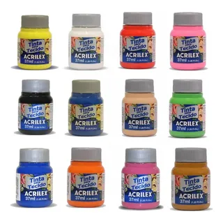 PINTURA ACRILEX VITRO 150° 37ML NEGRO PR