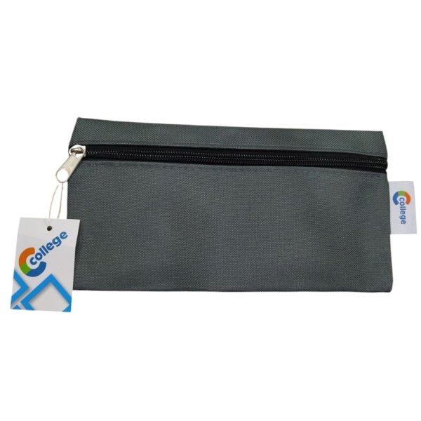 CARTUCHERA PLANA COLLEGE CHATA GRIS