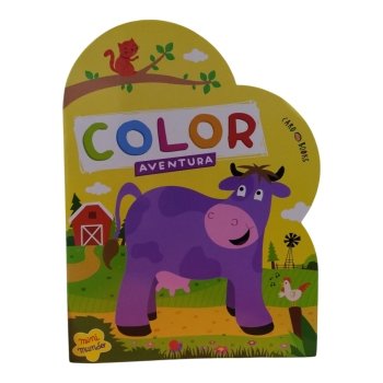 LIBRO CAROBOOKS P/COLOREAR ANIMALES VACA
