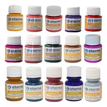 PINTURA ETERNA P/TELA ORO/PLATA/PERLADO