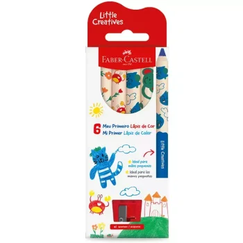 LAPIZ DE COLOR FABER CASTELL LITTLE CREATIVES X6