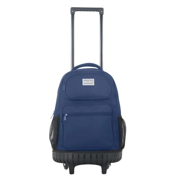 MOCHILA SKORA C/CARRO 17" AZUL LISA