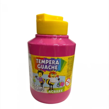 TEMPERA GUACHE 250ML C/PICO ROSA