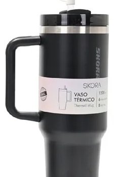 VASO TERMICO SKORA NEGRO 1200ML/BOMBILLA