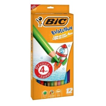 LAPICES DE COLORES BIC EVOLUTION MINA 4MM X12