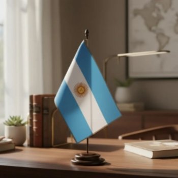 BANDERA ARG. DE ESCRITORIO 40CM N. MILEN