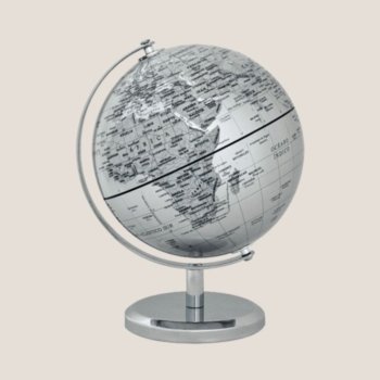 Globo Base Cromada 14cm Plata