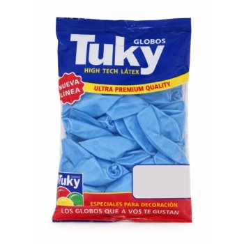 Globo Celeste Liso X 25 Unidades
